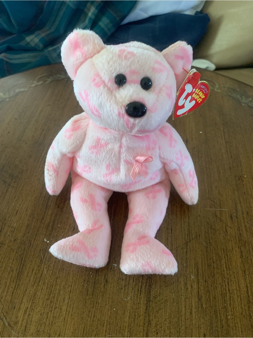 Ty Pink Breast Cancer Awareness Beanie Baby Bear